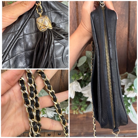 CHANEL Black Quilted Camera Bag with Iconic CC Logo - Picture 15 of 16